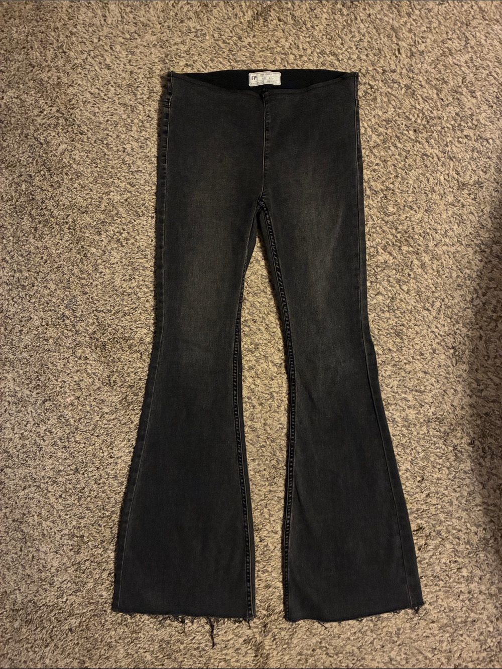 Free People Black Penny Pull on Flare Jeans Women's -size 27